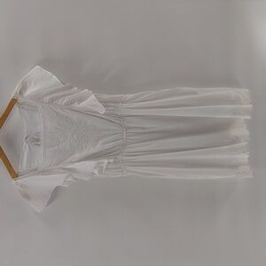 Old Navy Waist Defined Flutter Sleeve Tie Back Mini Dress Size Medium Eyelet